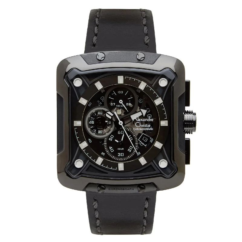 3030Mclipbasl Men Chronograph Leather 44Mm