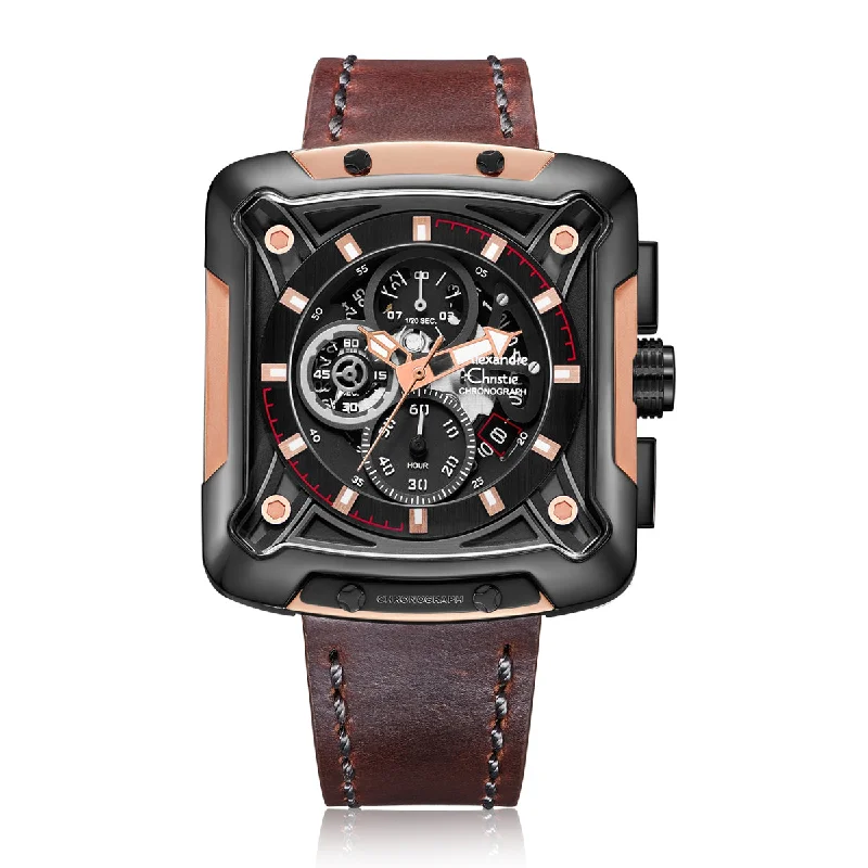 3039Mclbrba Men Chronograph Leather 44Mm