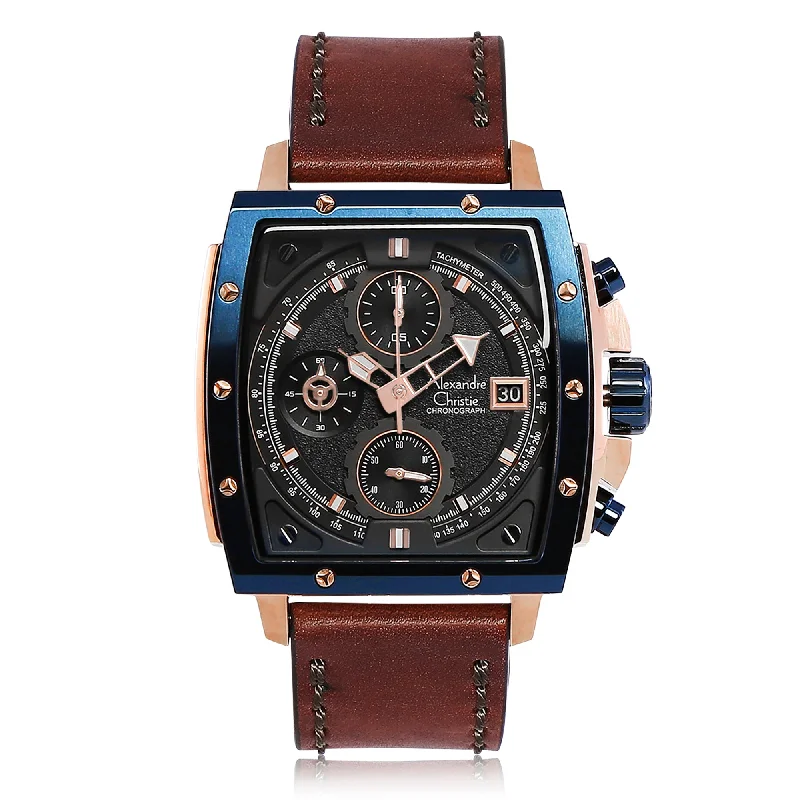 6376Mclurbu Men Chronograph Leather 44Mm