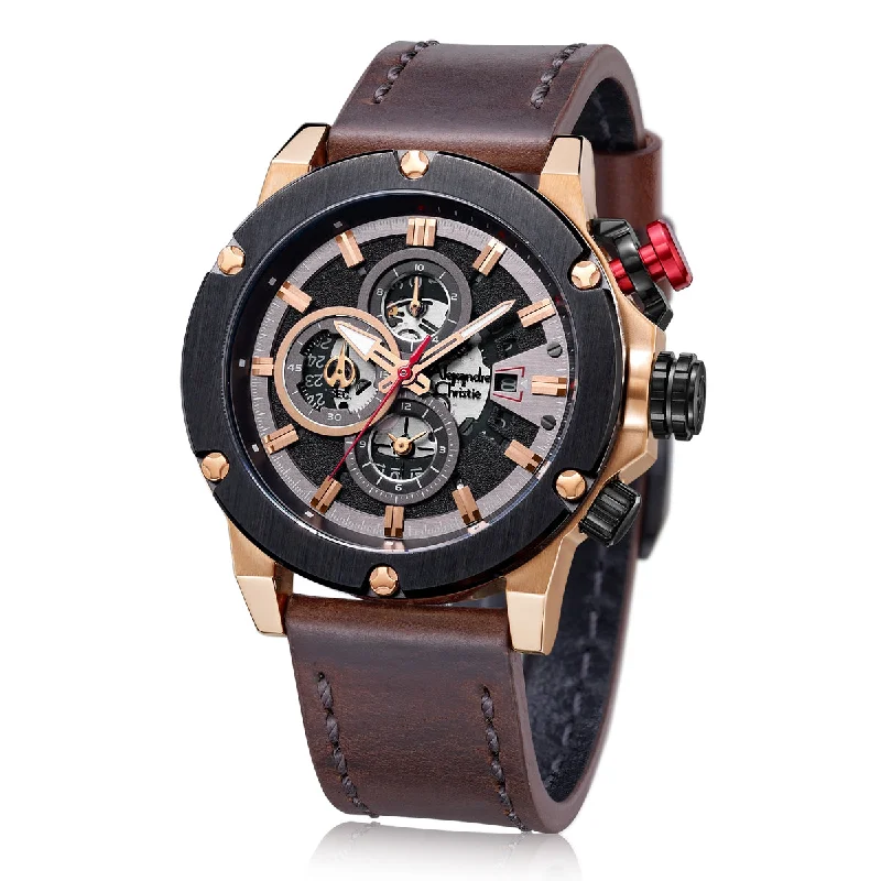 6491Mclbrba Men Chronograph Leather 47Mm