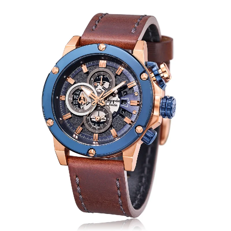 6491Mclurbu Men Chronograph Leather 47Mm