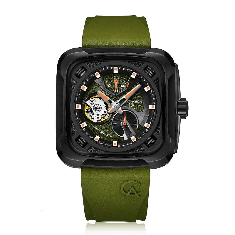 6577Maripbagn Men Mechanical-Auto Rubber 44Mm