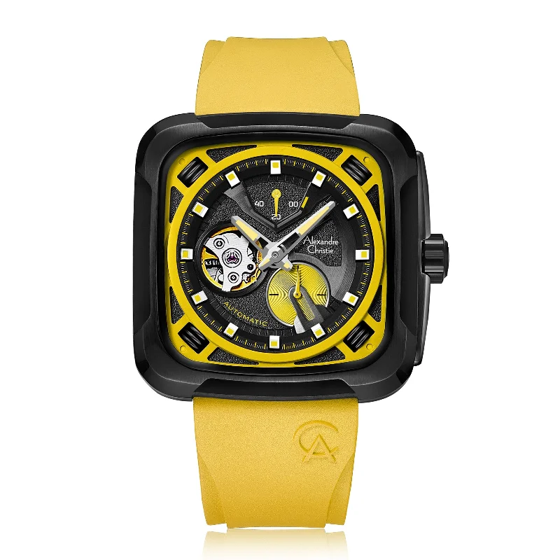 6577Maripbayl Men Mechanical-Auto Rubber 44Mm