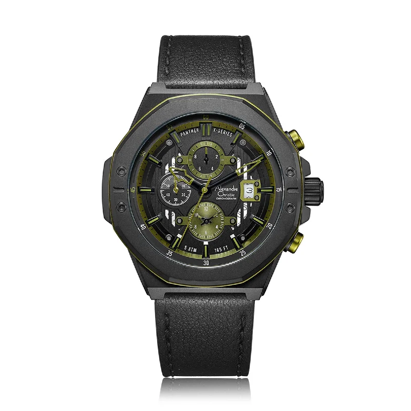 6597Mclipbagn Men Chronograph Leather 45Mm