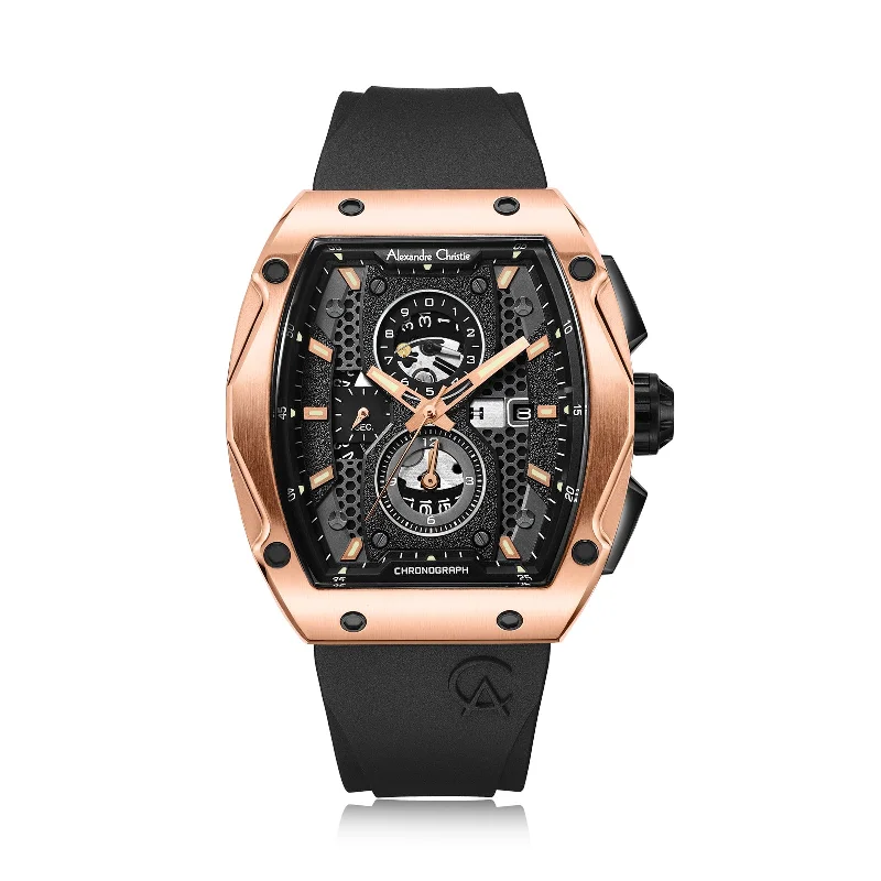 6608Mcrrgba Men Chronograph Rubber 44Mm