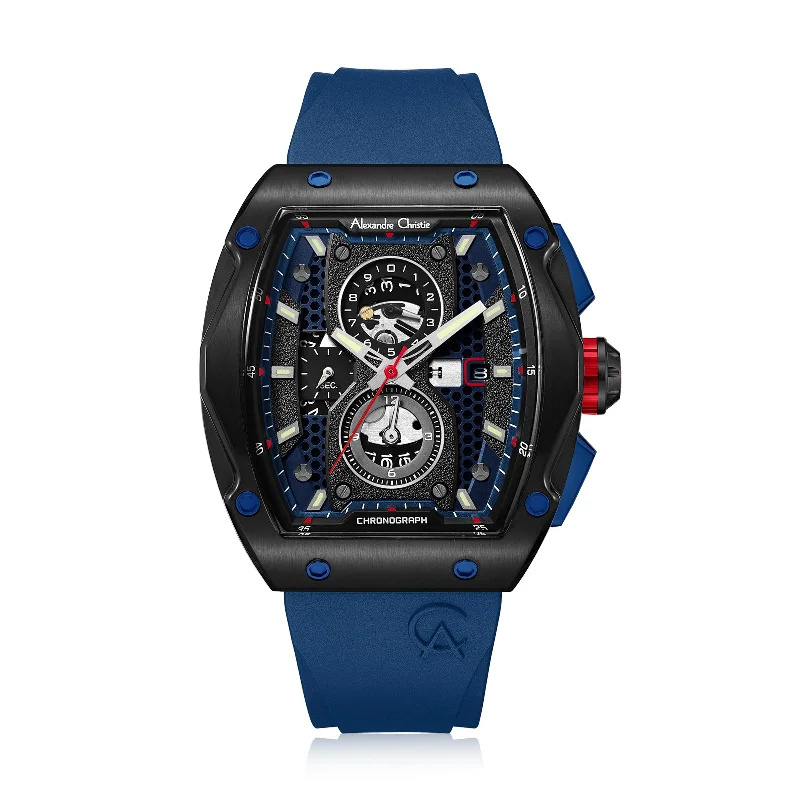 6608Mcrubbu Men Chronograph Rubber 44Mm