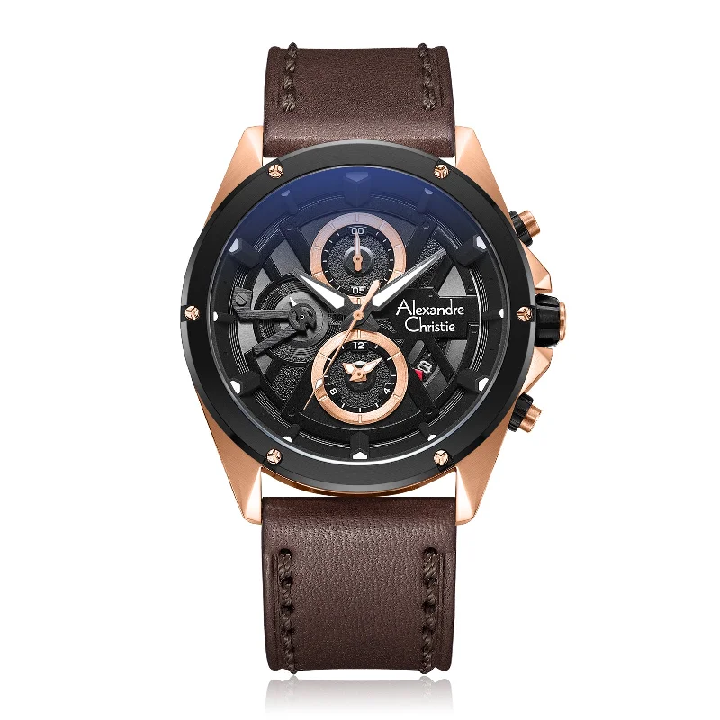 6620Mclbrba Men Chronograph Leather 44Mm