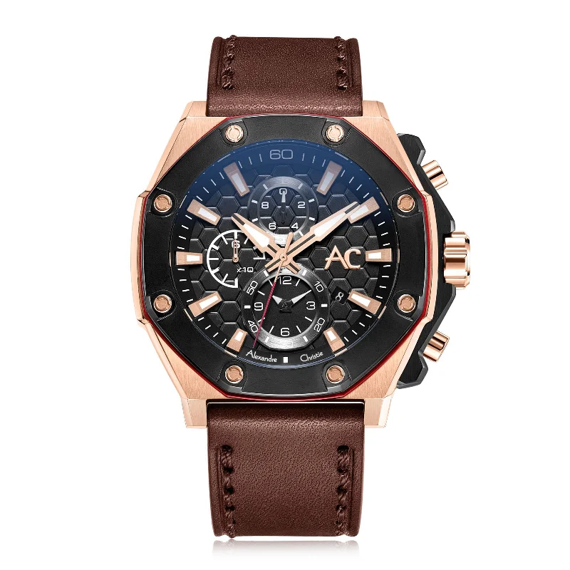 9601Mclbrba Men Chronograph Leather 47Mm