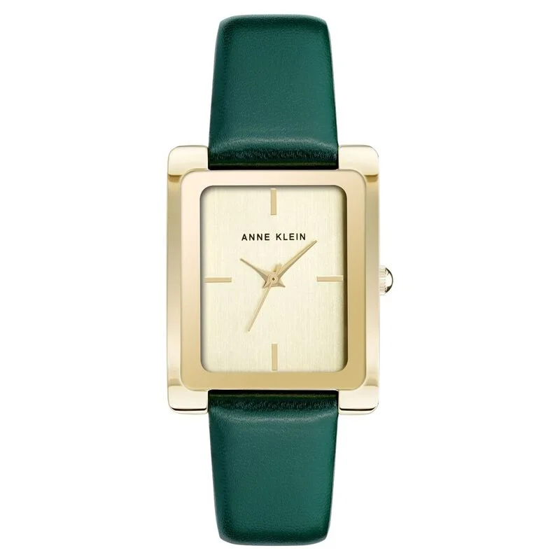 Anne Klein Quartz Analog Beige Dial Leather Strap Watch For Women