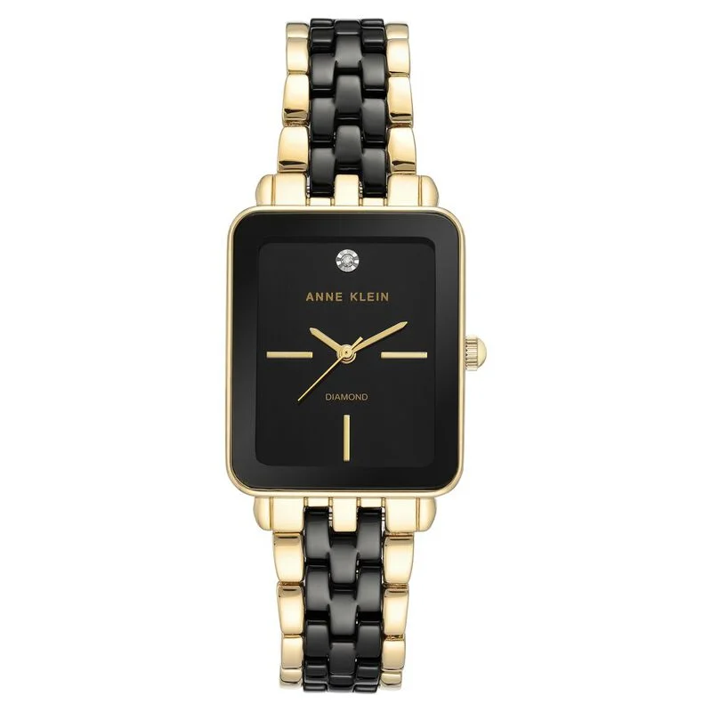 Anne Klein Quartz Analog Black Dial Ceramic Strap Watch For Women