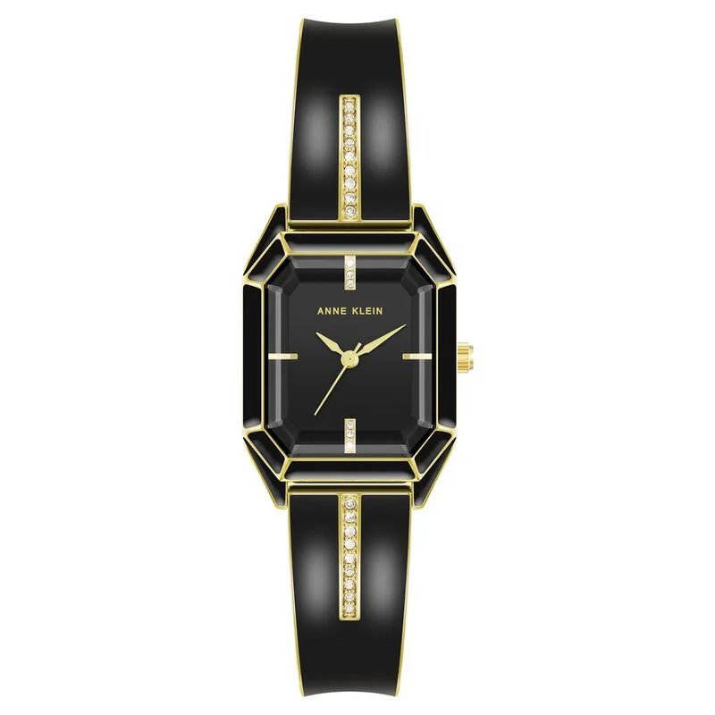 Anne Klein Quartz Analog Black Dial Stainless Steel Strap Watch For Women