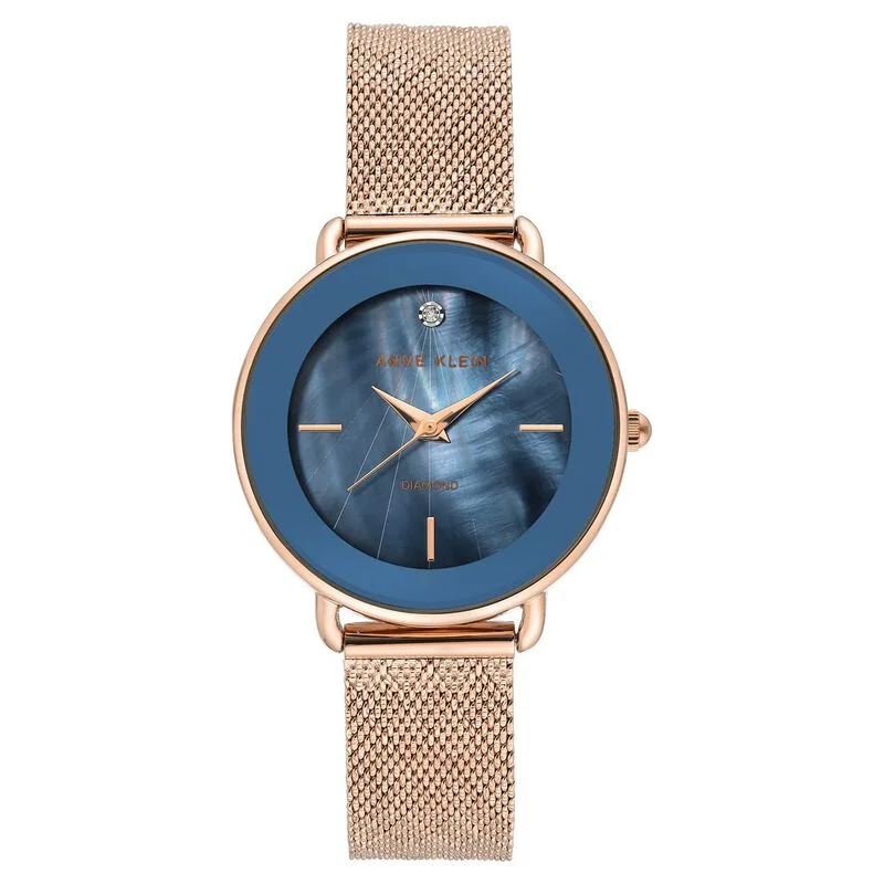 Anne Klein Quartz Analog Blue Dial Metal Strap Watch For Women