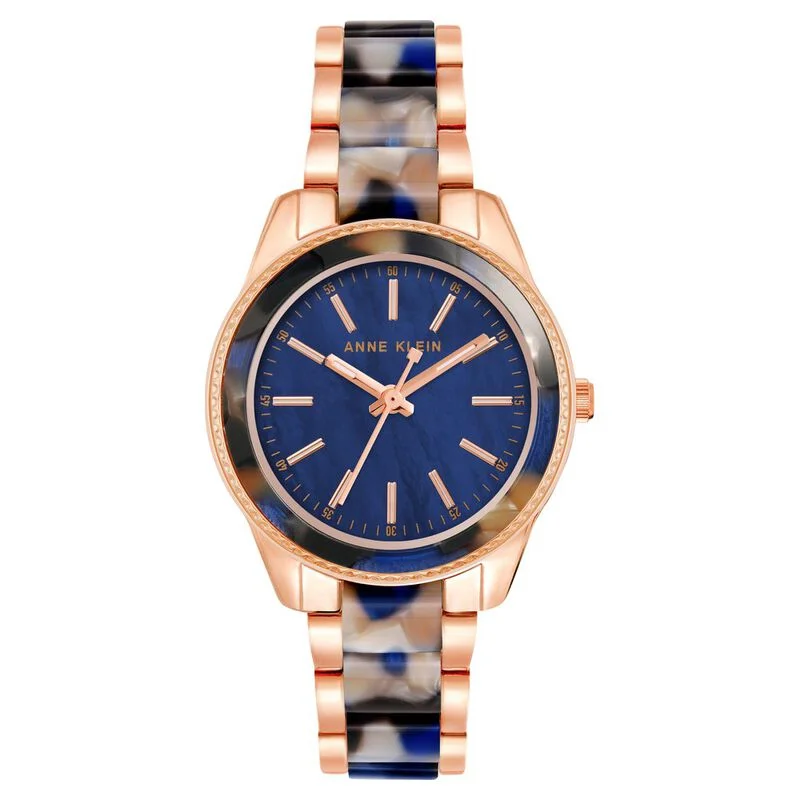 Anne Klein Quartz Analog Blue Dial Metal Strap Watch For Women