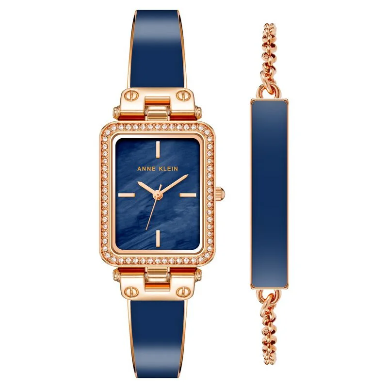 Anne Klein Quartz Analog Blue Dial Plastic Strap Watch For Women