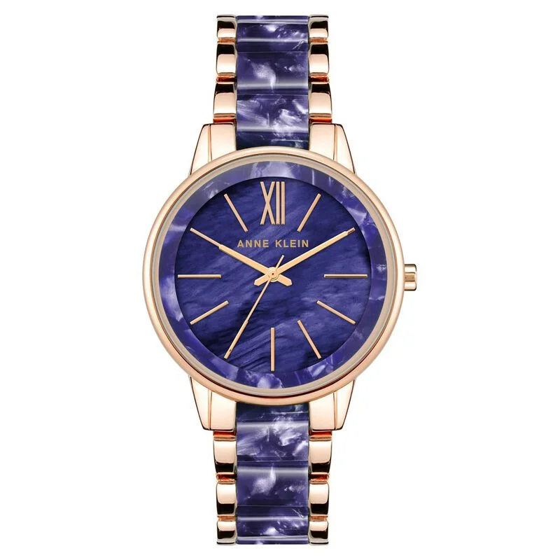 Anne Klein Quartz Analog Blue Dial Plastic Strap Watch For Women