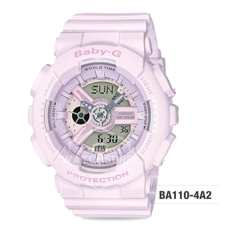 Casio Baby-G BA110 Pink Color Series Light Pink Resin Band Watch BA110-4A2