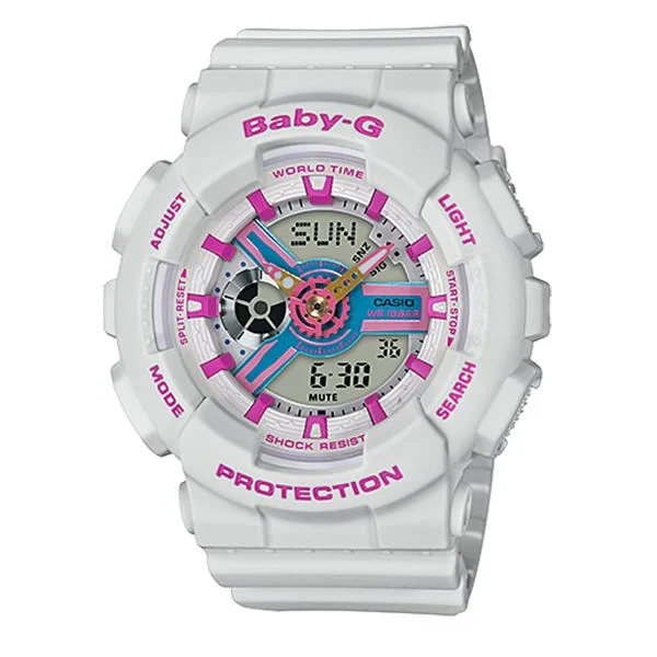 Casio Baby-G Neo Retro Colors BA-110 Series Grey Resin Band Watch BA110NR-8A BA-110NR-8A