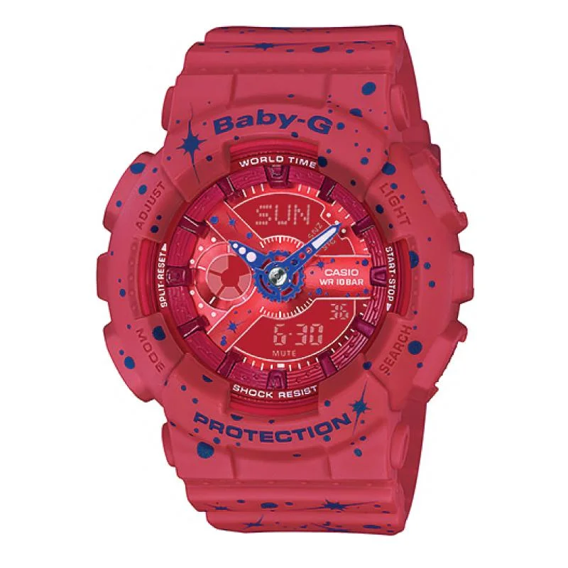 Casio Baby-G BA-110 Starry Sky Series Matte Red Resin Band Watch BA110ST-4A