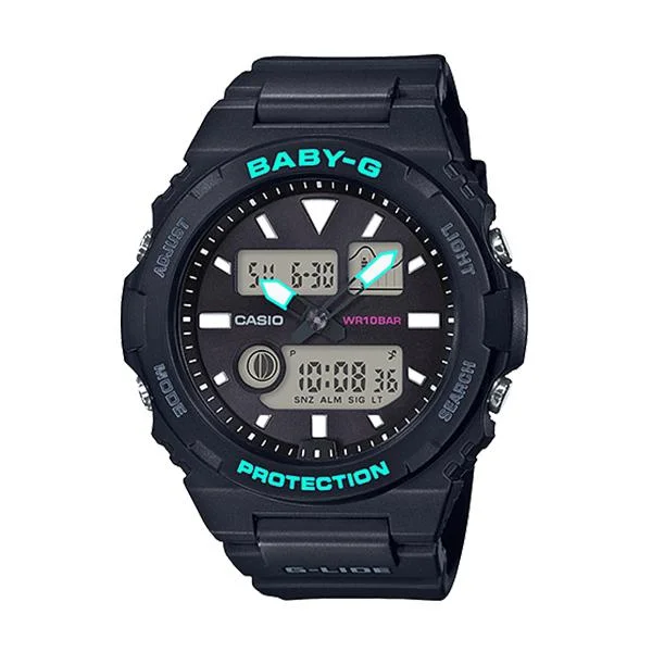 Casio Baby-G G-Lide BAX-100 Series Black Resin Band Watch BAX100-1A BAX-100-1A