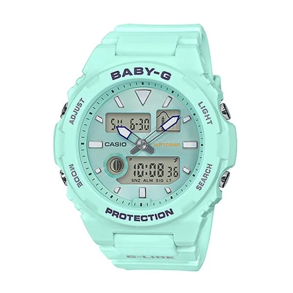 Casio Baby-G G-Lide BAX-100 Series Mint Green Resin Band Watch BAX100-3A BAX-100-3A