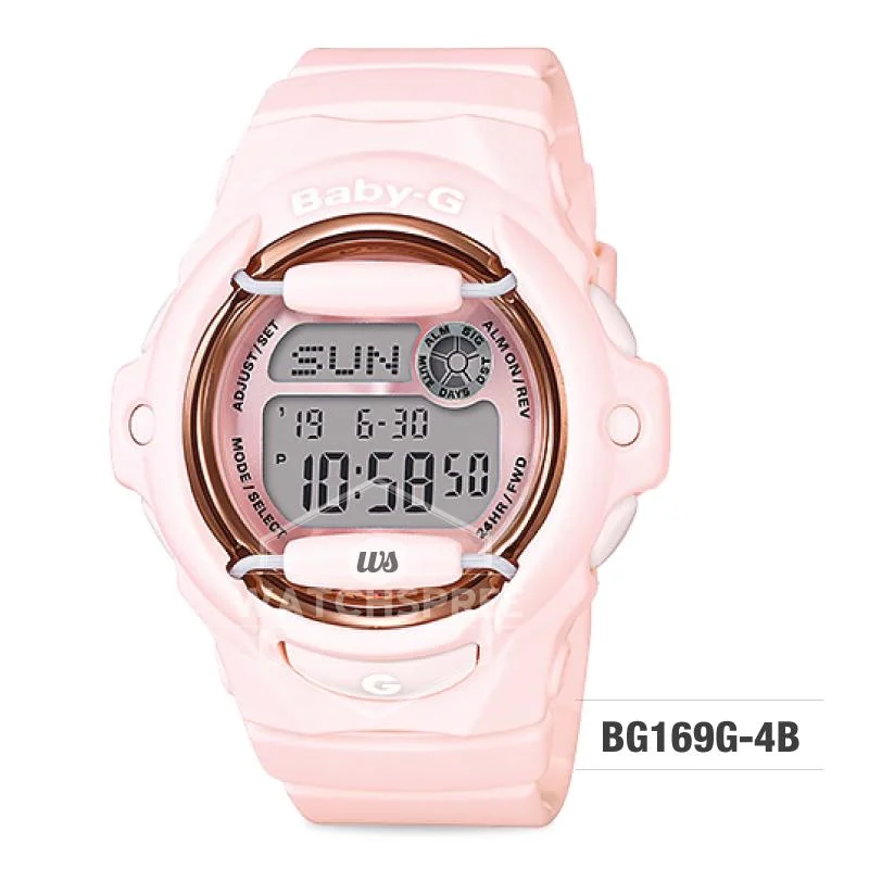 Casio Baby-G BG169 Pink Color Series Peach Resin Band Watch BG169G-4B