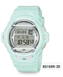 Casio Baby-G Pastel Color Series Pastel Green Resin Band Watch BG169R-3D BG-169R-3D