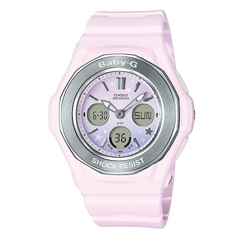 Casio Baby-G BGA-100ST Pastel Starry Sky Series Pink Resin Band Watch BGA100ST-4A