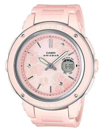 Casio Baby-G Popular Wide Face Pink Resin Band Watch BGA150FL-4A BGA-150FL-4A