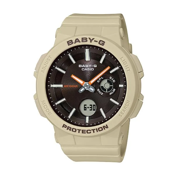 Casio Baby-G Wanderer Series Brown Resin Band Watch BGA255-5A BGA-255-5A