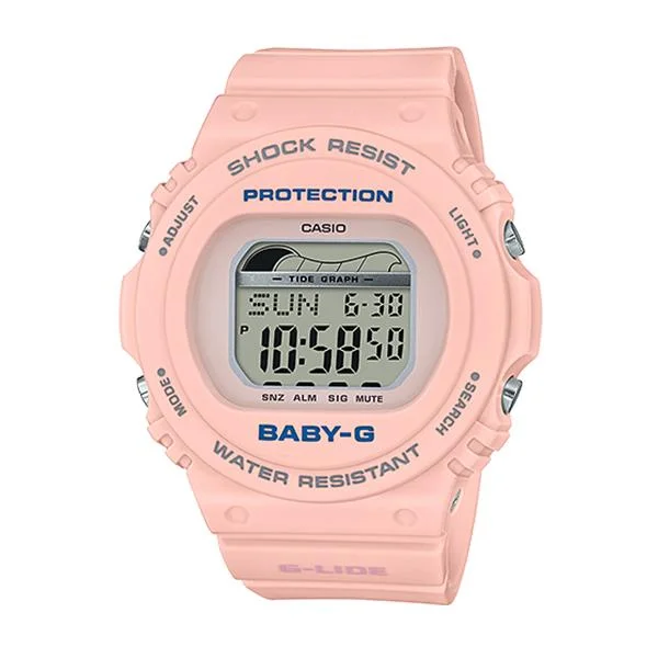 Casio Baby-G G-Lide BLX-570 Series Peach Resin Band Watch BLX570-4D BLX-570-4D BLX-570-4