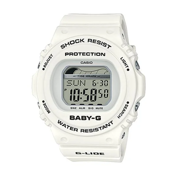 Casio Baby-G G-Lide BLX-570 Series White Resin Band Watch BLX570-7D BLX-570-7D BLX-570-7