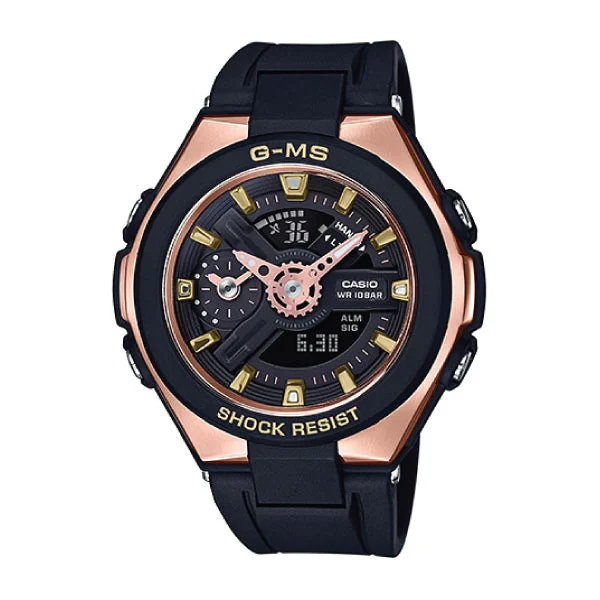 Casio Baby-G G-MS Lineup Black Resin Band Watch MSG400G-1A1 MSG-400G-1A1