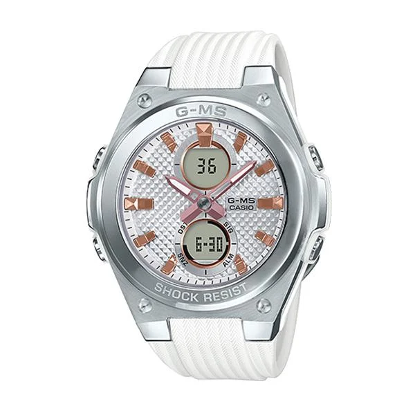 Casio Baby-G G-MS Lineup White Resin Band Watch MSGC100-7A MSG-C100-7A