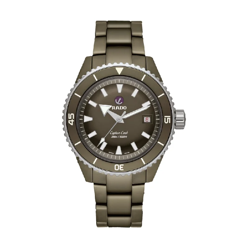 Captain Cook High-Tech Ceramic Diver Olive on Bracelet