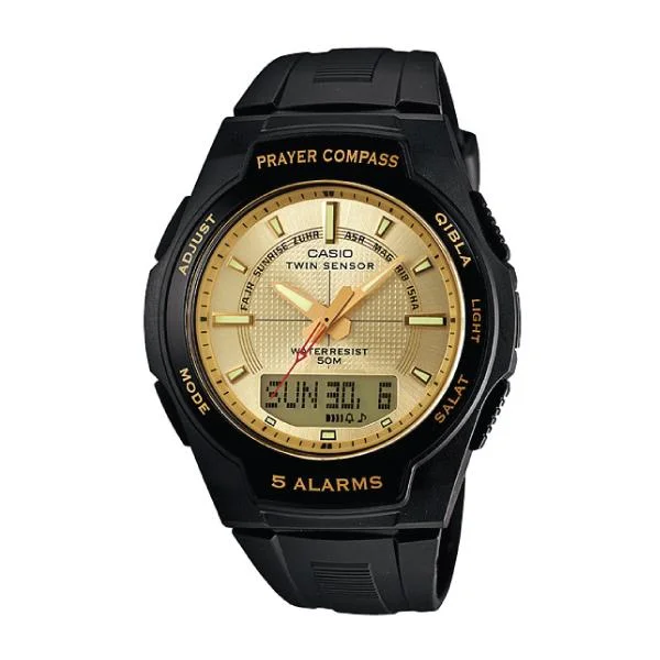 Casio Islamic Prayer Watch Series Black Resin Band Watch CPW500H-9A CPW-500H-9A