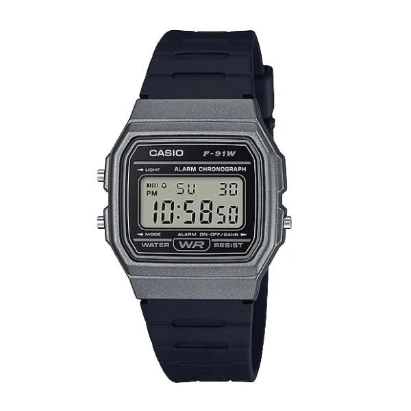 Casio Standard Digital Black Resin Band Watch F91WM-1B F-91WM-1B