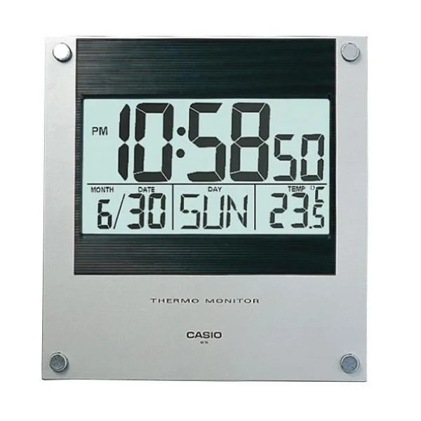 Casio Silver Resin Wall Clock ID11-1D ID11-1