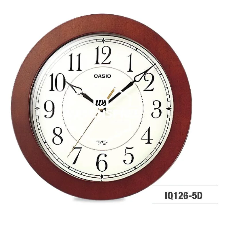 Casio Round Wood Frame Wall Clock IQ126-5D (LOCAL BUYERS ONLY)