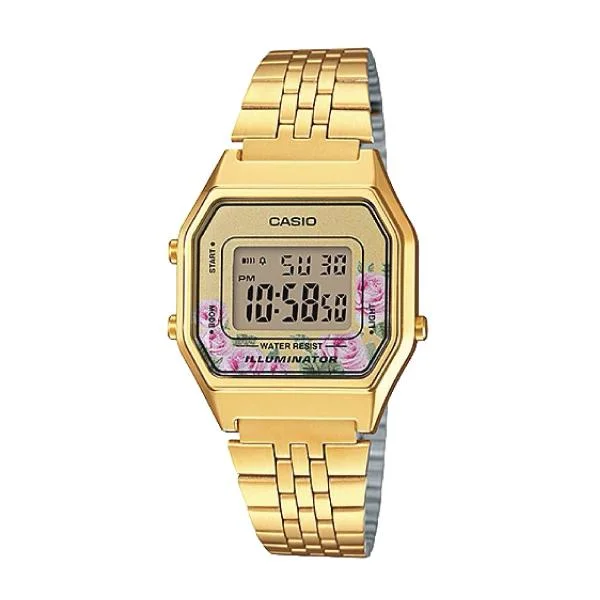 Casio Standard Digital Gold Tone Stainless Steel Watch LA680WGA-4C LA-680WGA-4C