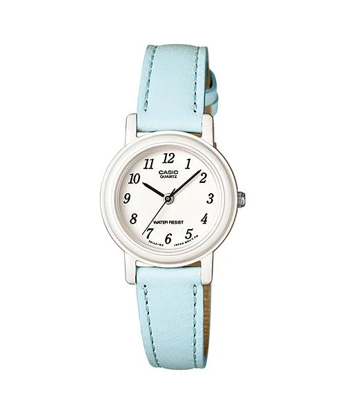 Casio Ladies' Standard Analog Blue Leather Strap Watch LQ139L-2B LQ-139L-2B