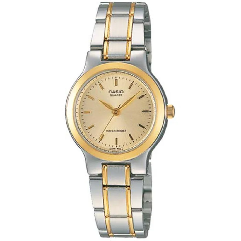 Casio Ladies' Classic Series Two-tone Stainless Steel Band Watch LTP1131G-9A LTP-1131G-9A