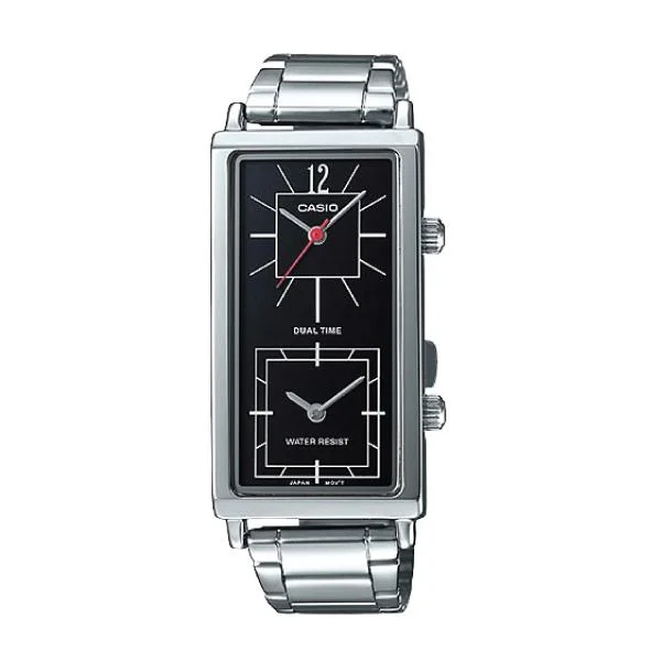 Casio Ladies' Fashion Enticer Series Silver Stainless Steel Watch LTPE151D-1B LTP-E151D-1B