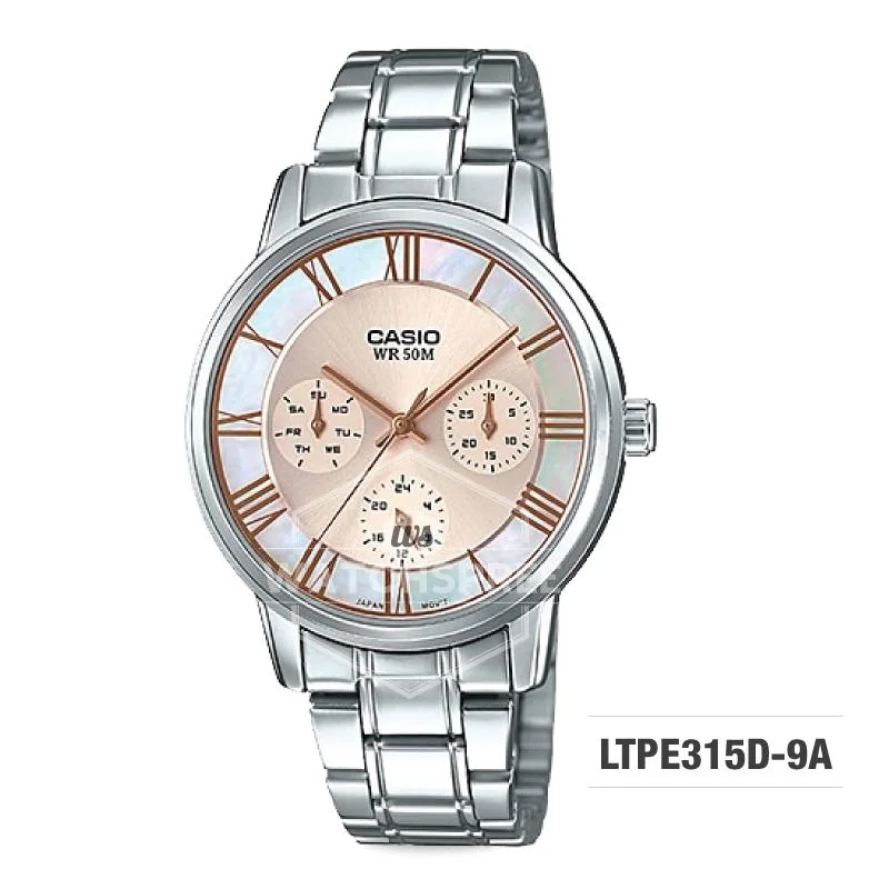 Casio Standard Analog-Ladies Silver Stainless Steel Watch LTPE315D-9A