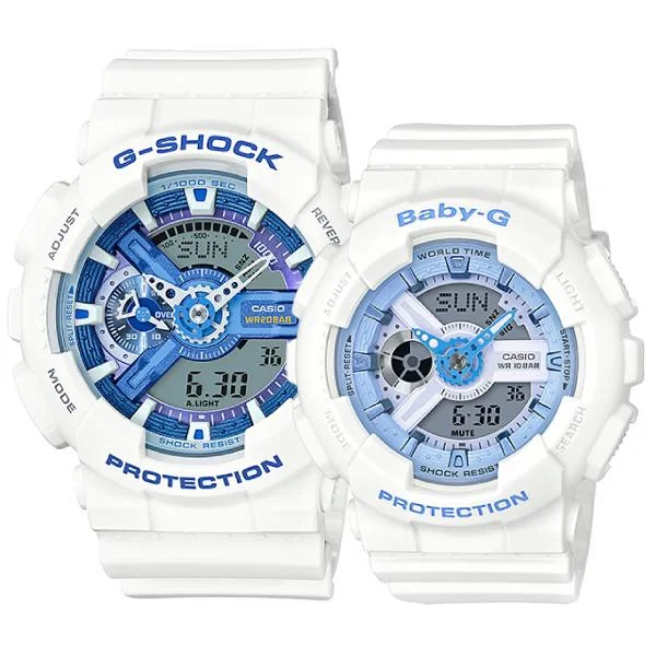 Casio Baby-G & G-Shock Couple Watches BA110BE-7A / GA110WB-7A