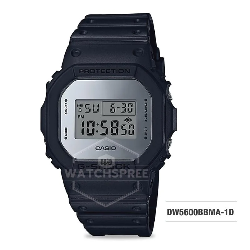 Casio G-Shock Special Color Metallic Mirror Face Black Resin Band Watch DW5600BBMA-1D DW-5600BBMA-1D