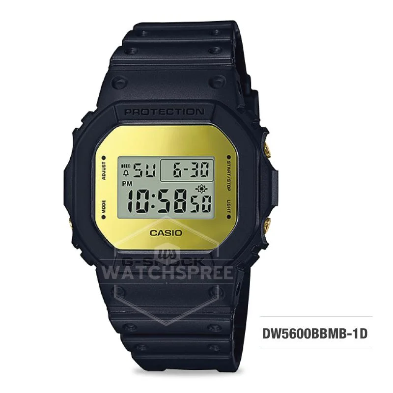 Casio G-Shock Special Color Metallic Mirror Face Black Resin Band Watch DW5600BBMB-1D DW-5600BBMB-1D