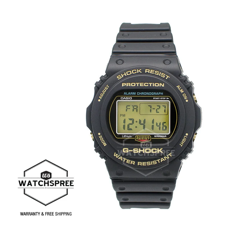 Casio G-Shock 35th Anniversary ORIGIN GOLD Limited Model Black Resin Band Watch DW5735D-1B DW-5735D-1B