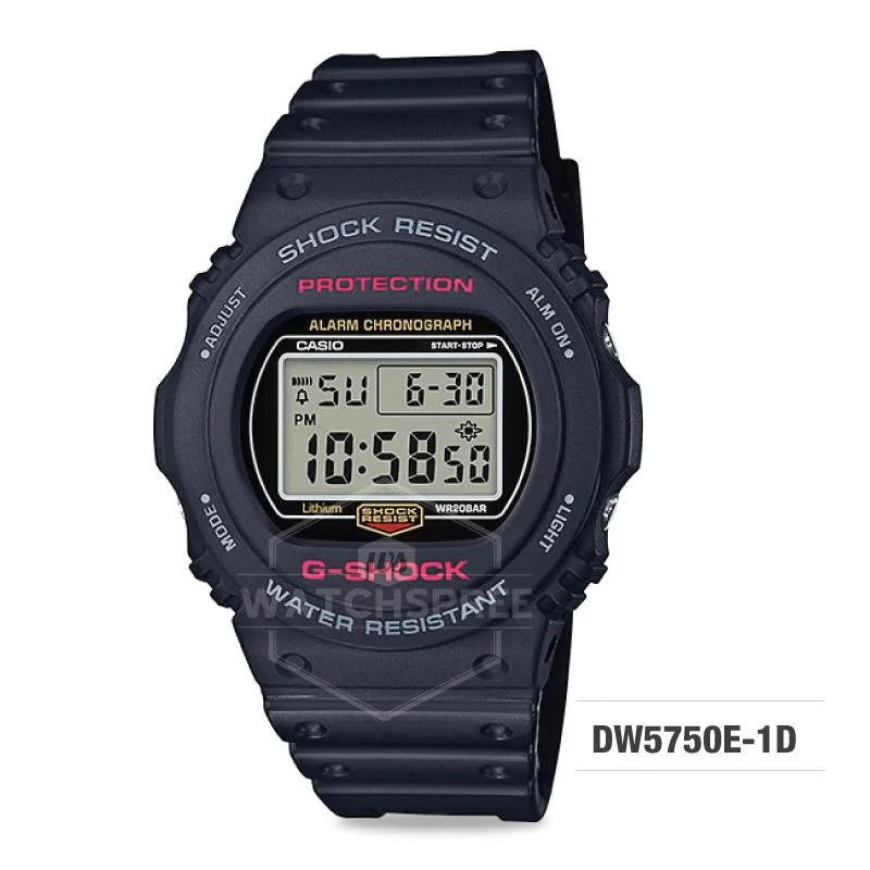 Casio G-Shock Back-to-original-basics theme Watch DW5750E-1D DW-5750E-1D