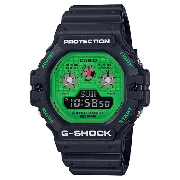 Casio G-Shock Hot Rock Sounds Special Color Model Black Resin Band Watch DW5900RS-1D DW-5900RS-1D DW-5900RS-1