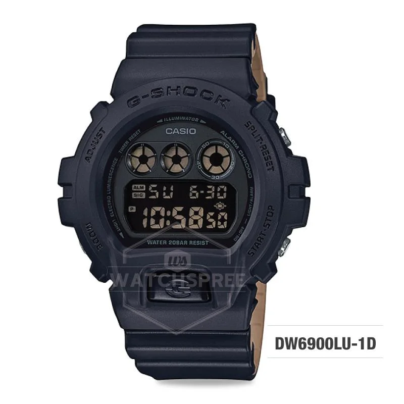 Casio G-Shock Special Color Model Black Resin Band Watch DW6900LU-1D DW-6900LU-1D